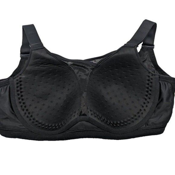 Livi Active Lane Bryant Womens Bra Sports Wireless Medium Impact 42DDD Black - Picture 7 of 7